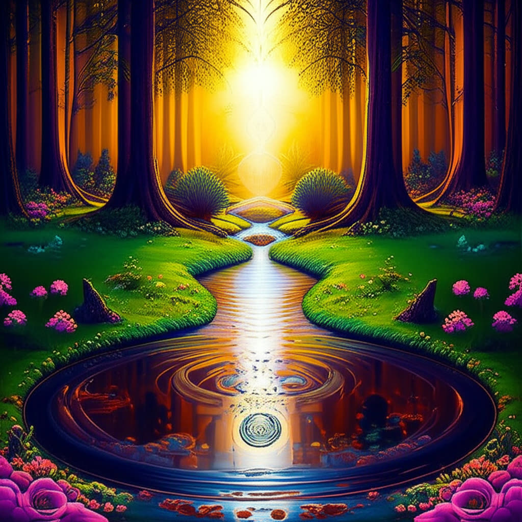 Our mission is to make inner wisdom accessible through AI - decorative illustration