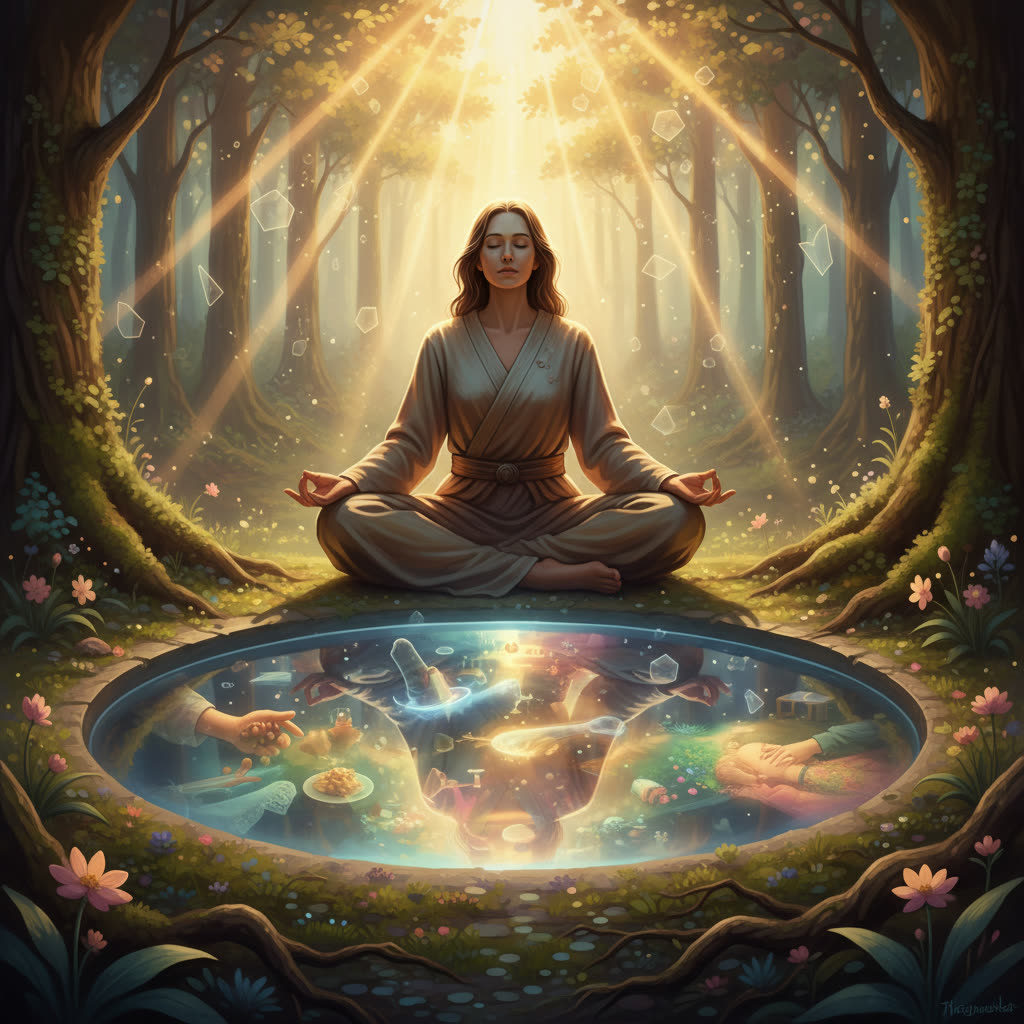 Our mission is to make inner wisdom accessible through AI - decorative illustration